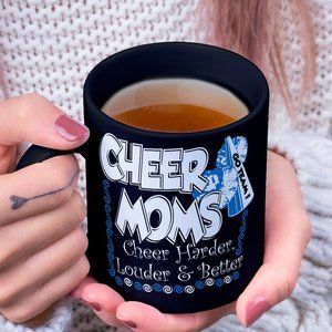 cheer moms black coffee mugs